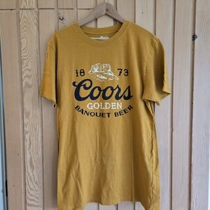 NWOT | American Needle Coors Graphic Tee | Mustard Yellow | Size Medium
